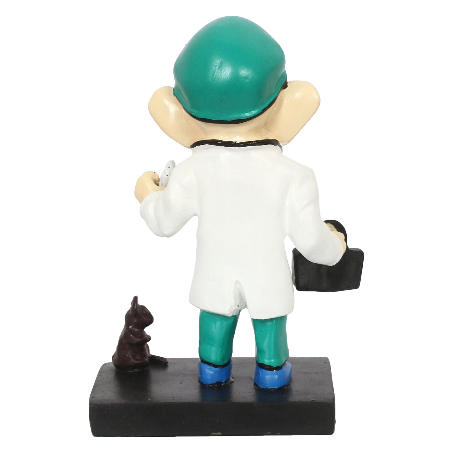 Polyresin Decorative Lord Ganesha Idol in Doctor Avatar (Green, White, Black and Blue) Kafalo