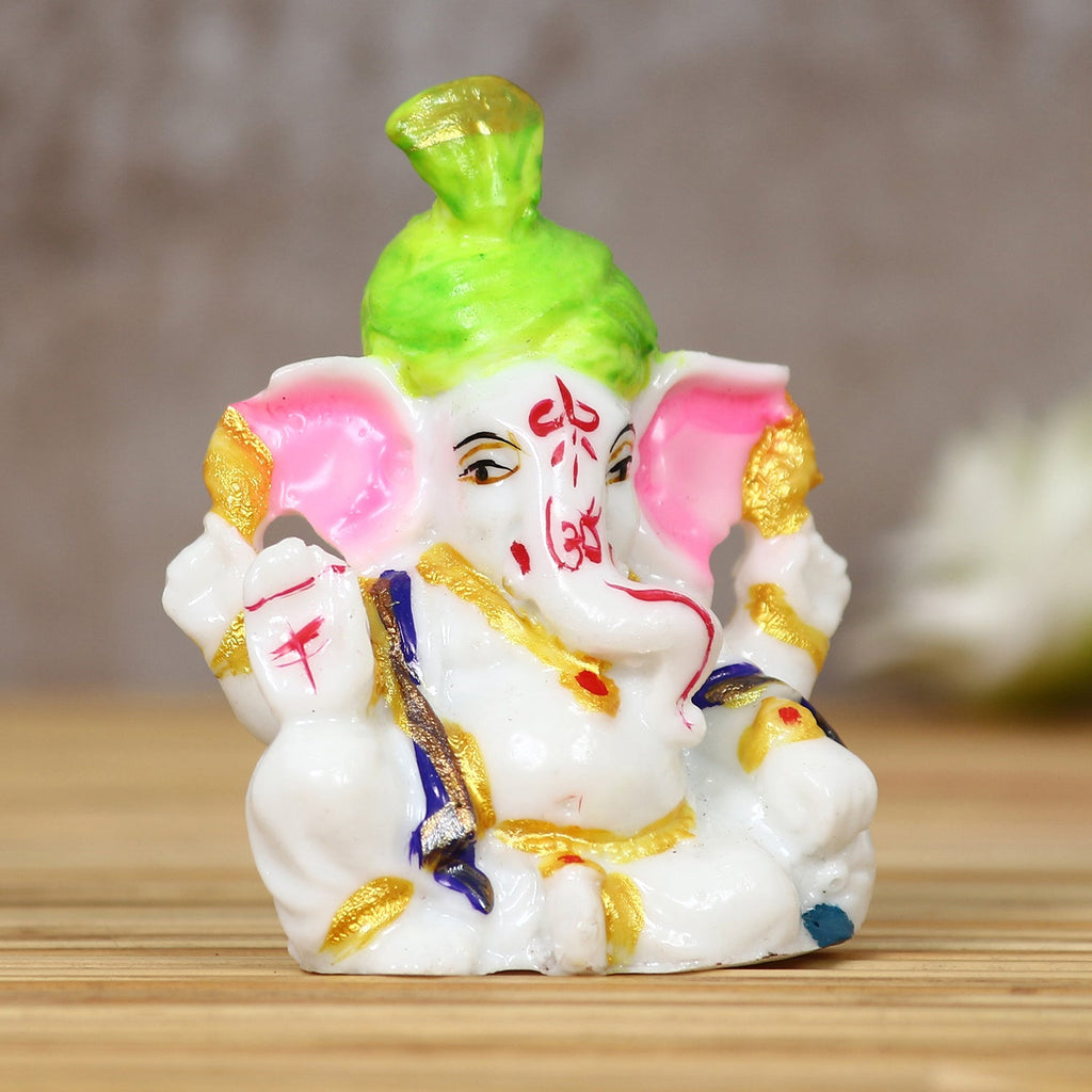 Decorative Lord Ganesha Idol For Car Dashboard, Home Temple, And Office Desks Kafalo