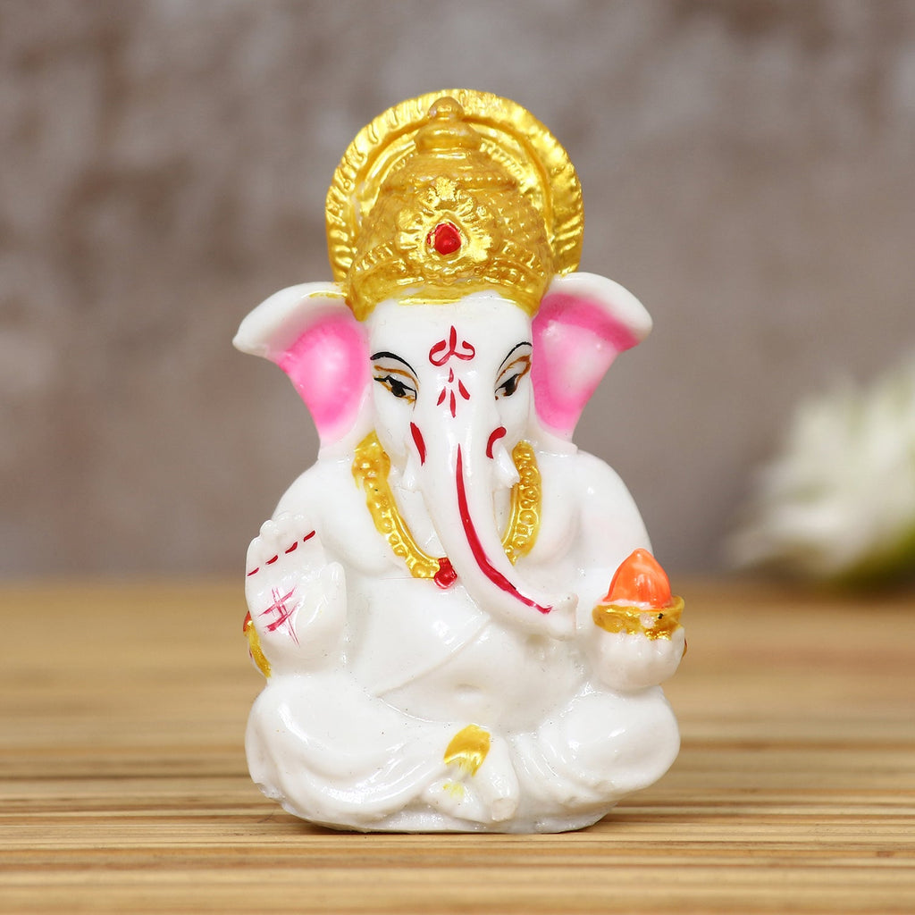 Decorative Lord Ganesha Idol for Car Dashboard, Home Temple and Office Desks Kafalo