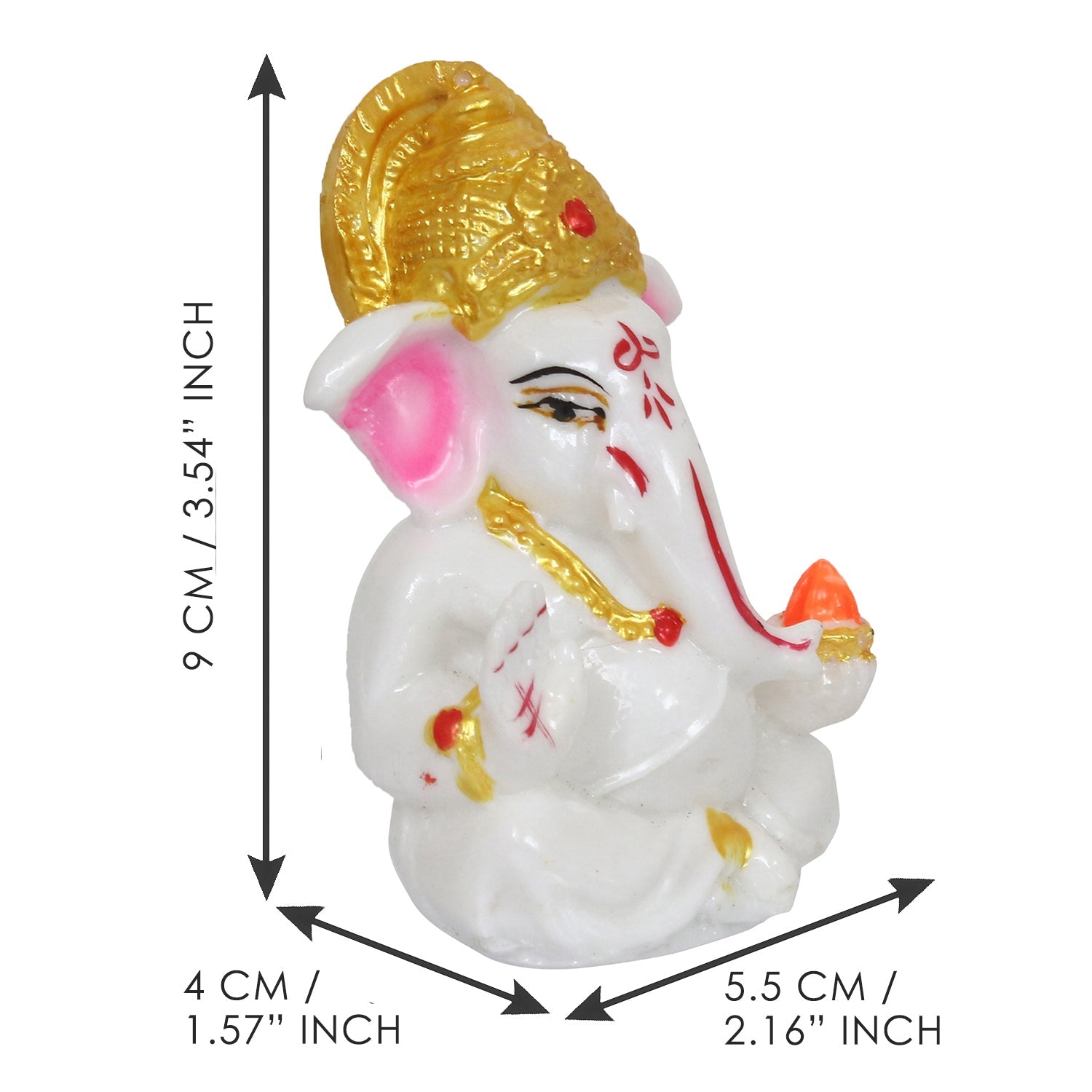 Decorative Lord Ganesha Idol for Car Dashboard, Home Temple and Office Desks Kafalo