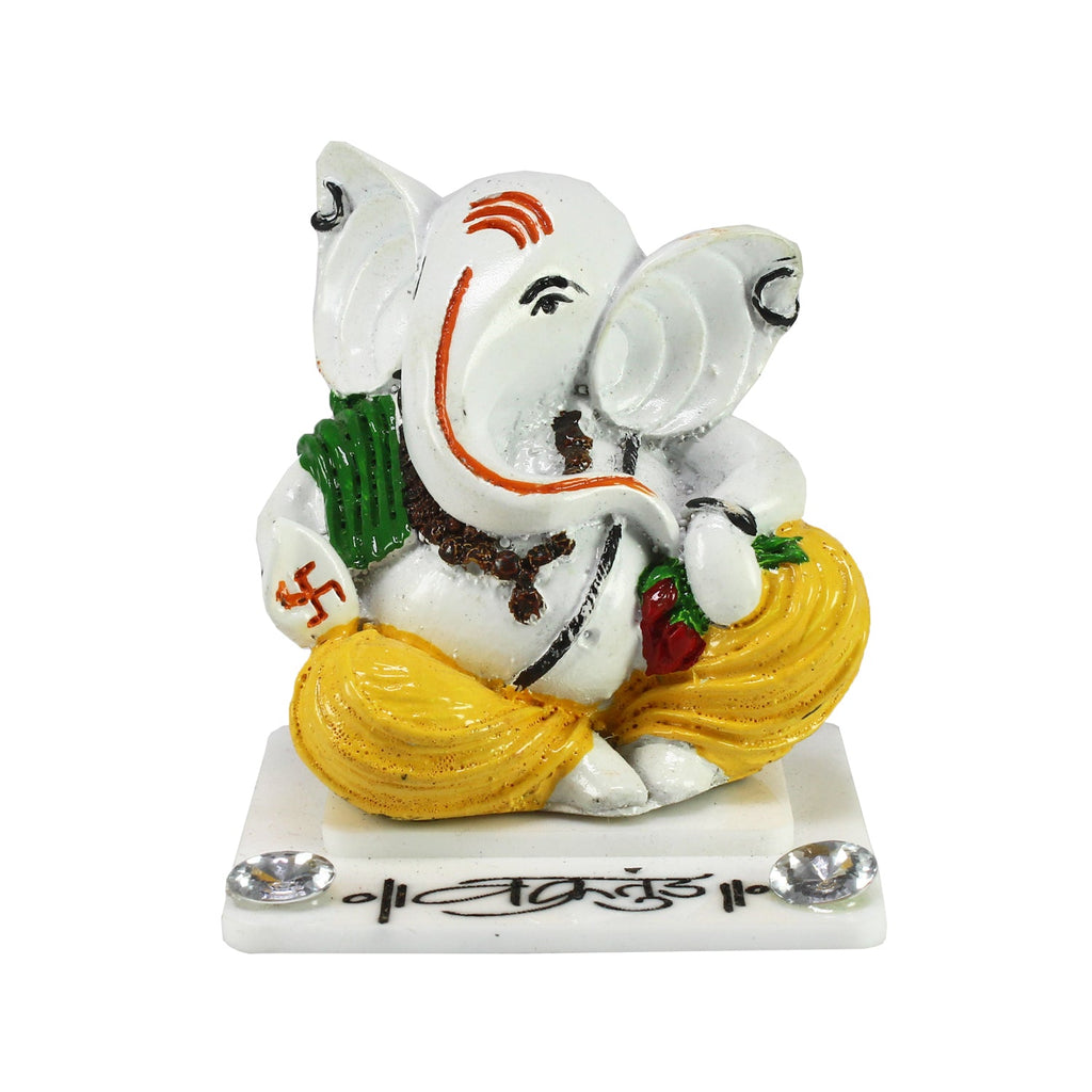 Decorative Lord Ganesha Idol For Car Dashboard, Home Temple, And Office Desks Kafalo