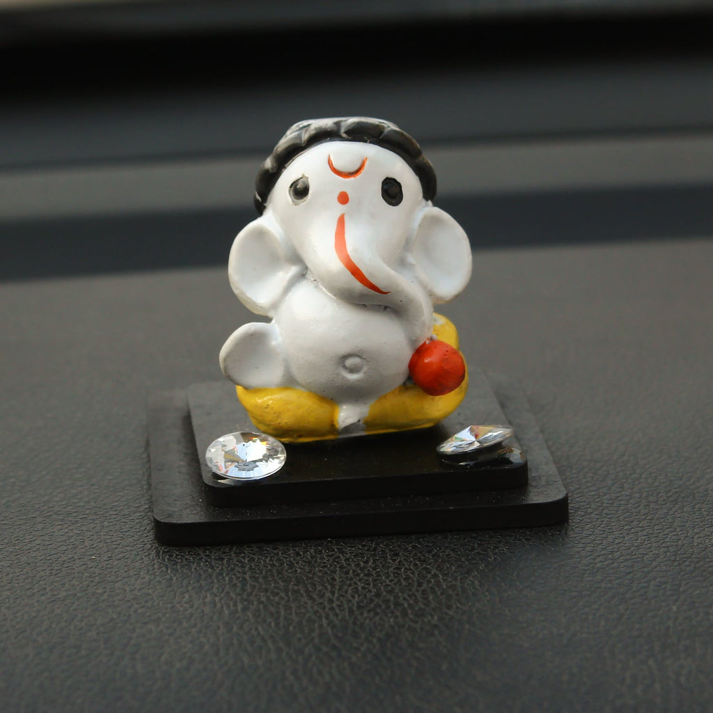 Decorative Lord Ganesha Showpiece for Car Dashboard, Home Temple and Office Desks Kafalo