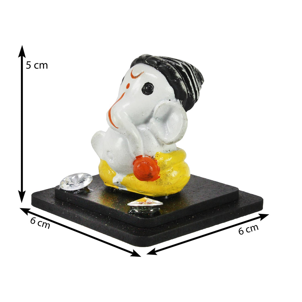 Decorative Lord Ganesha Showpiece for Car Dashboard, Home Temple and Office Desks Kafalo