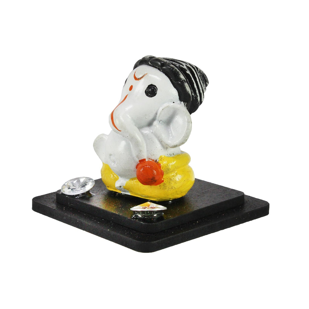 Decorative Lord Ganesha Showpiece for Car Dashboard, Home Temple and Office Desks Kafalo