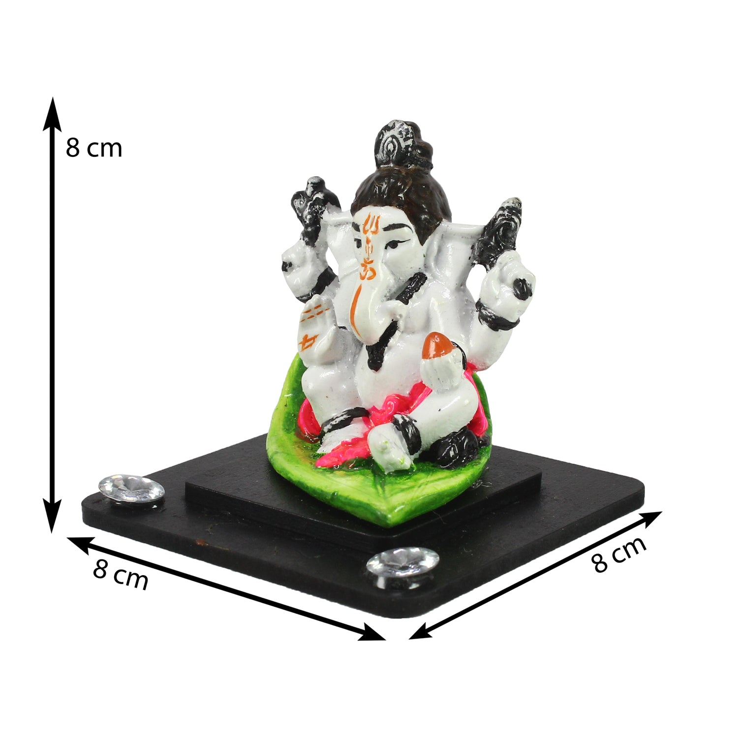 Decorative Lord Ganesha Idol For Car Dashboard, Home Temple, And Office Desks Kafalo
