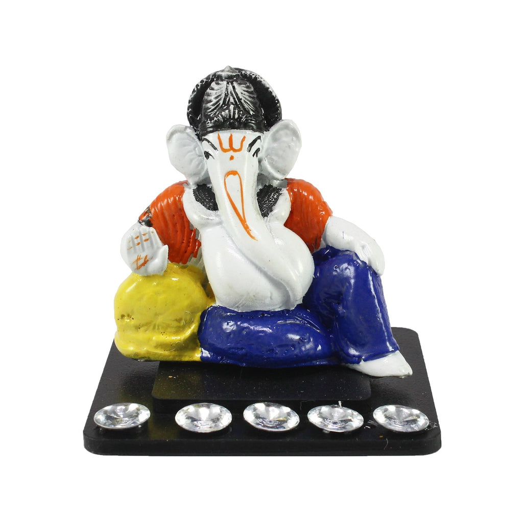 Decorative Lord Ganesha Idol For Car Dashboard, Home Temple, And Office Desks Kafalo