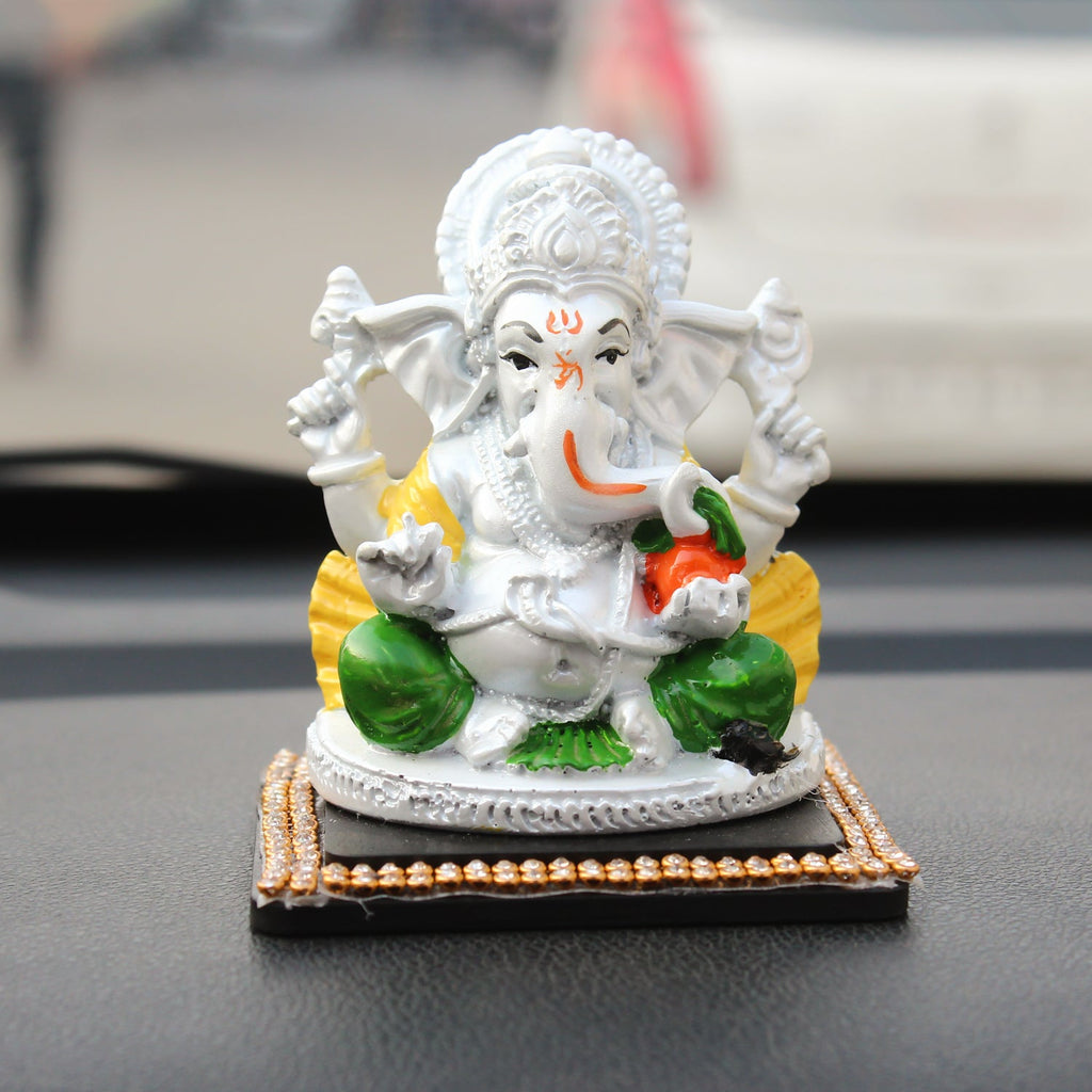 Decorative Lord Ganesha Showpiece for Car Dashboard, Home Temple and Office Desks Kafalo
