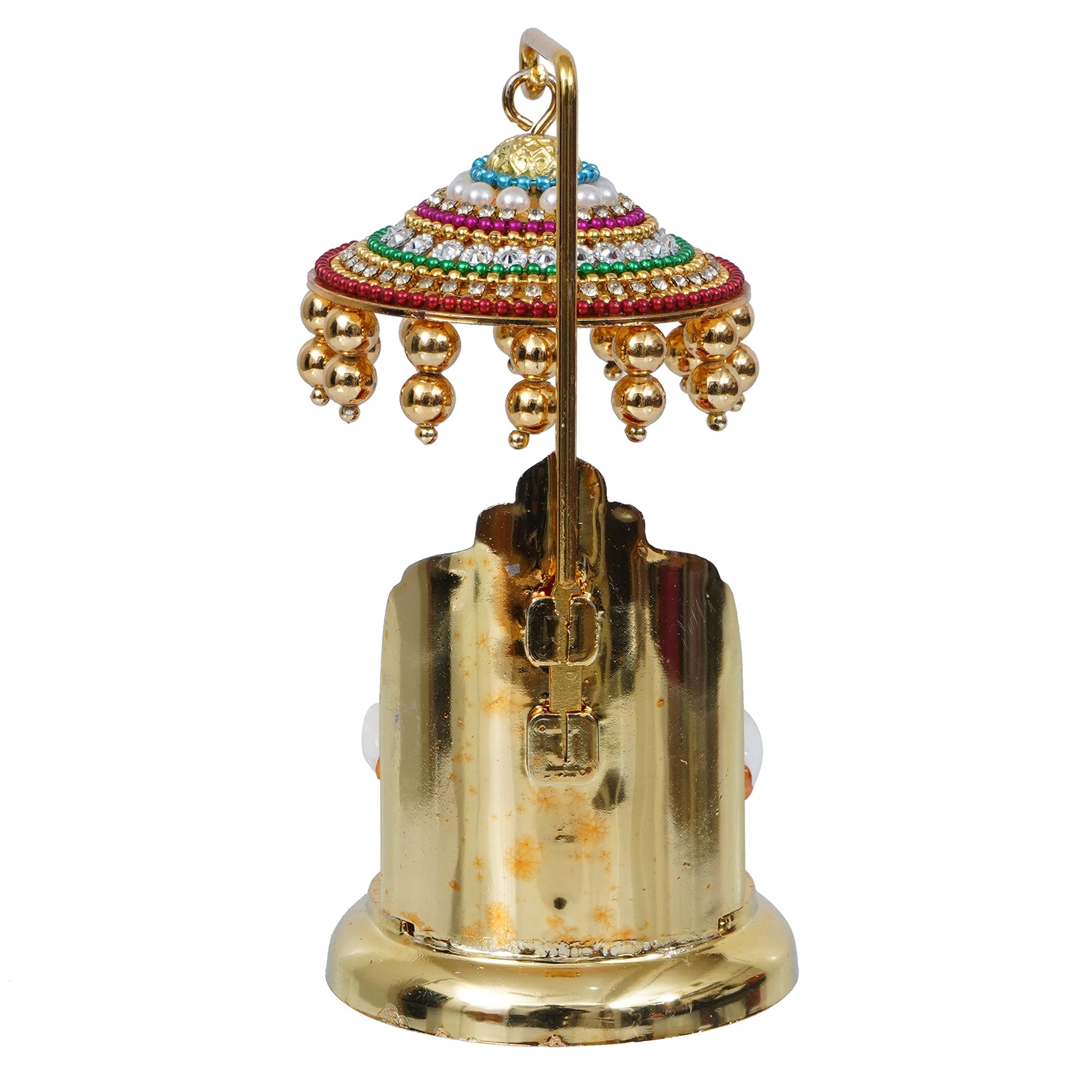 Decorative Lord Ganesha Idol with Designer Chatri for Car Dashboard, Home Temple and Office Desks Kafalo