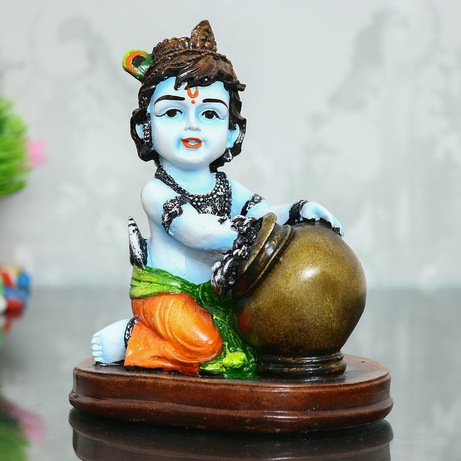 Decorative Showpiece Makhan Chor/Baal Krishna Idol Kafalo
