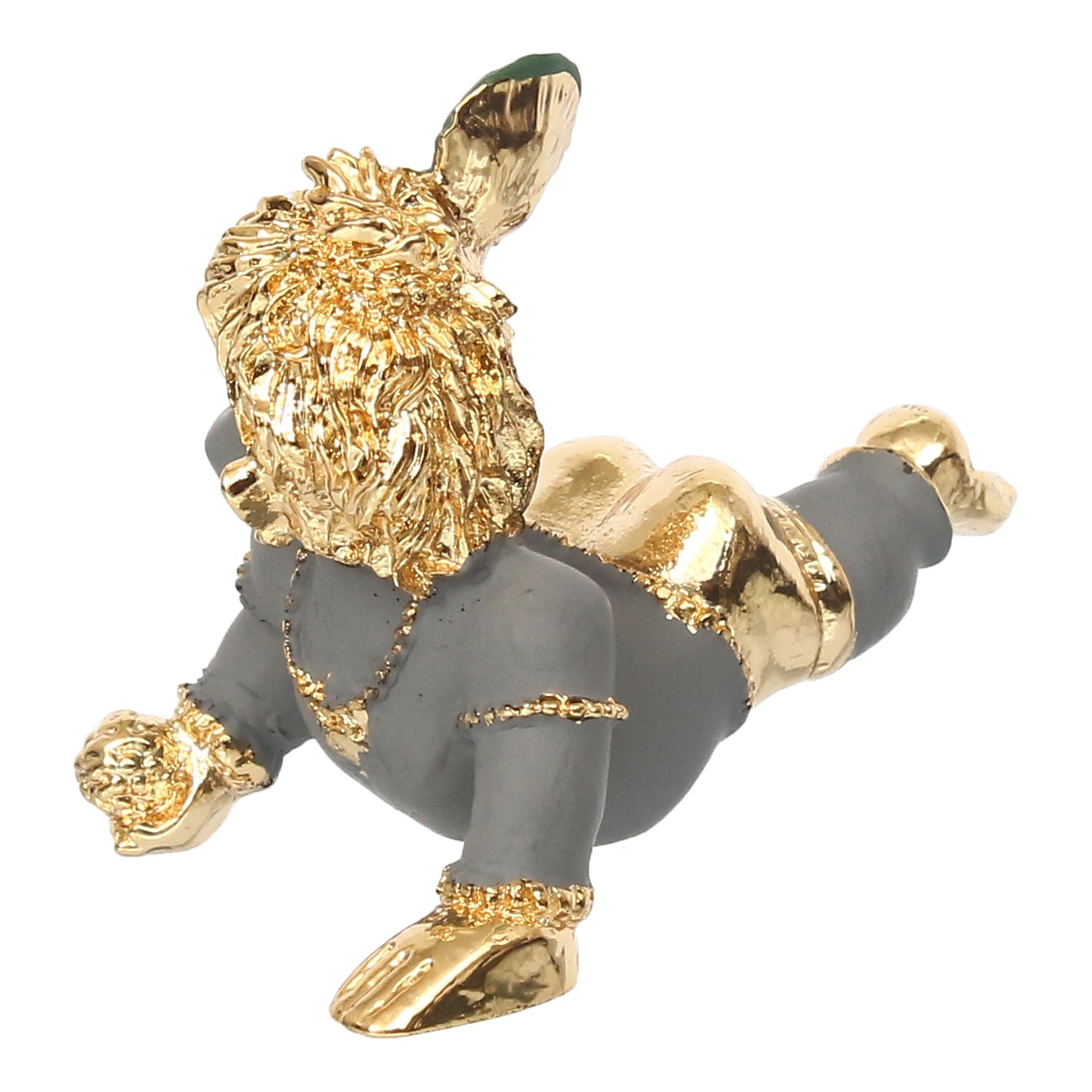 Grey and Golden Plated Laddu Gopal/Lord Krishna Statue for Home/Temple Kafalo