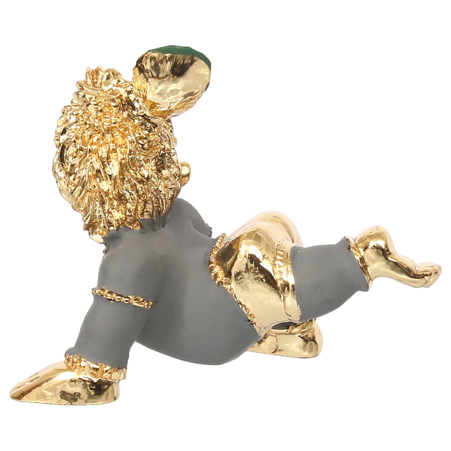 Grey and Golden Plated Laddu Gopal/Lord Krishna Statue for Home/Temple Kafalo