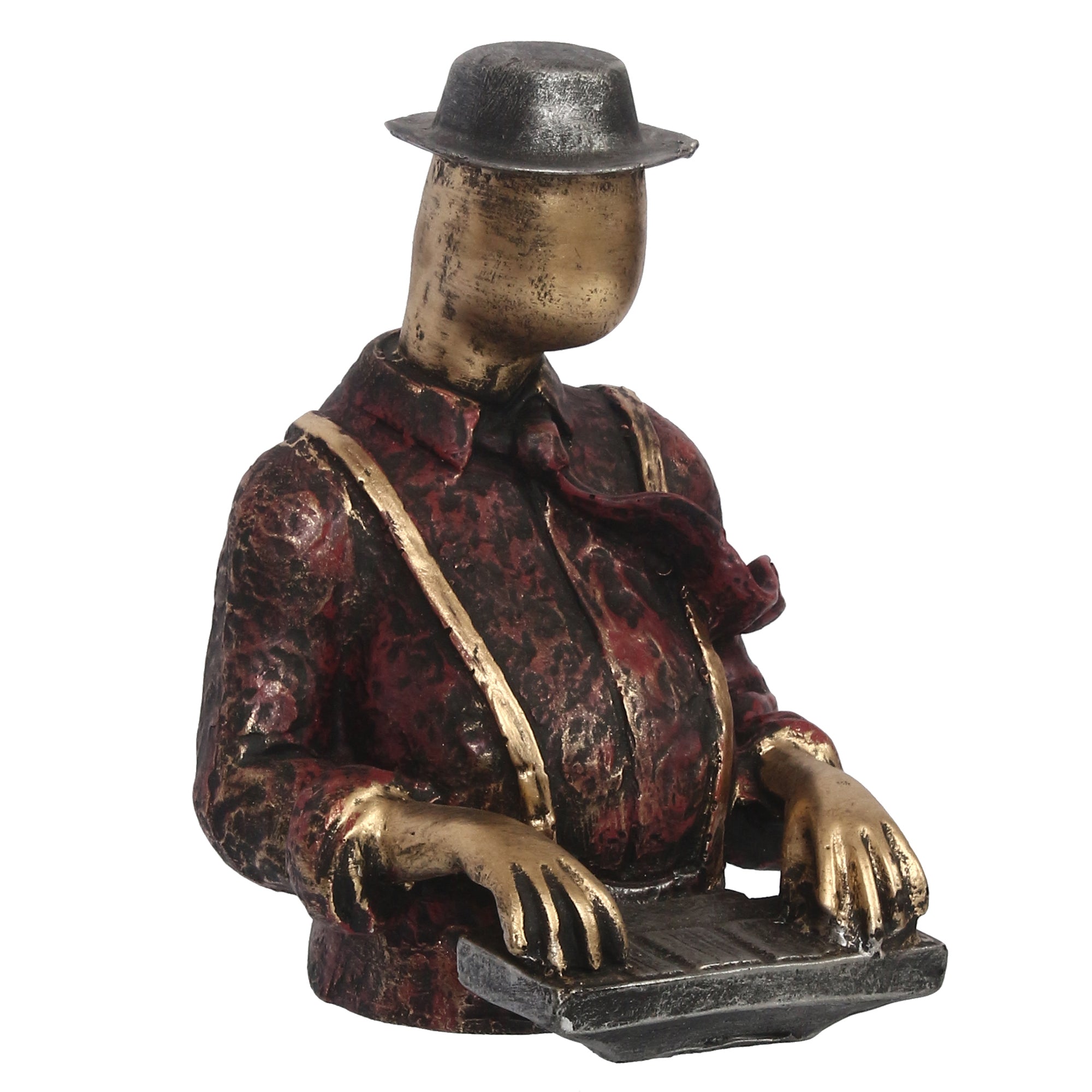Musician Man Playing Piano Musical Instrument Human Figurine Decorative Showpiece Kafalo