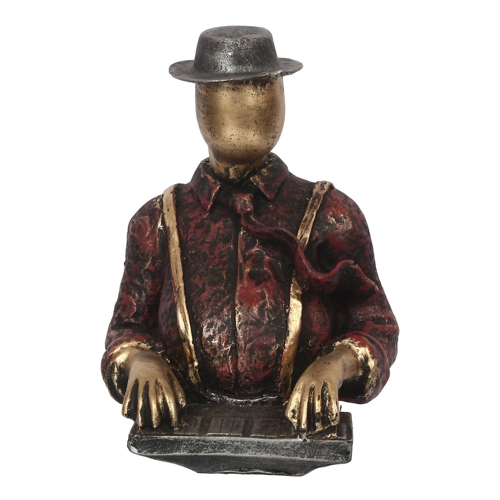 Musician Man Playing Piano Musical Instrument Human Figurine Decorative Showpiece Kafalo