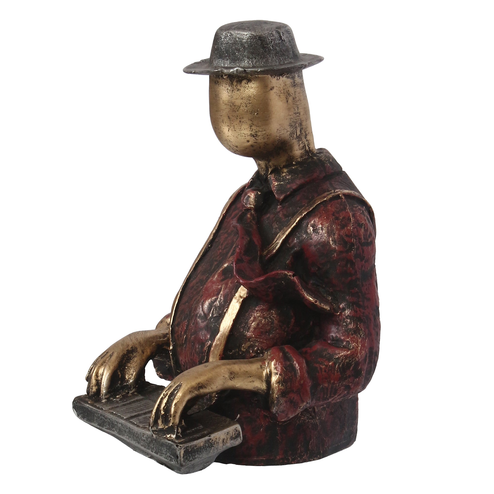 Musician Man Playing Piano Musical Instrument Human Figurine Decorative Showpiece Kafalo