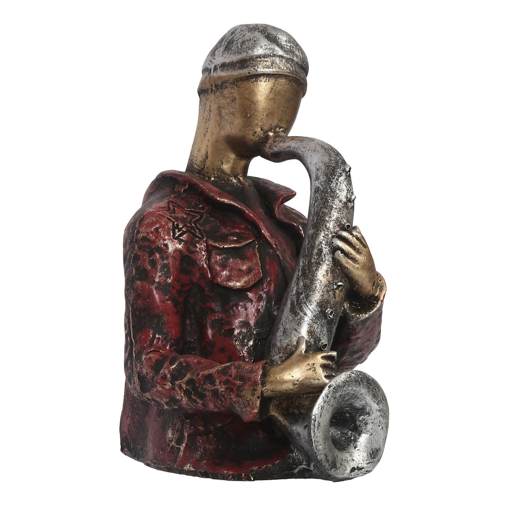 Musician Man Playing Trumpet Musical Instrument Human Figurine Decorative Showpiece Kafalo