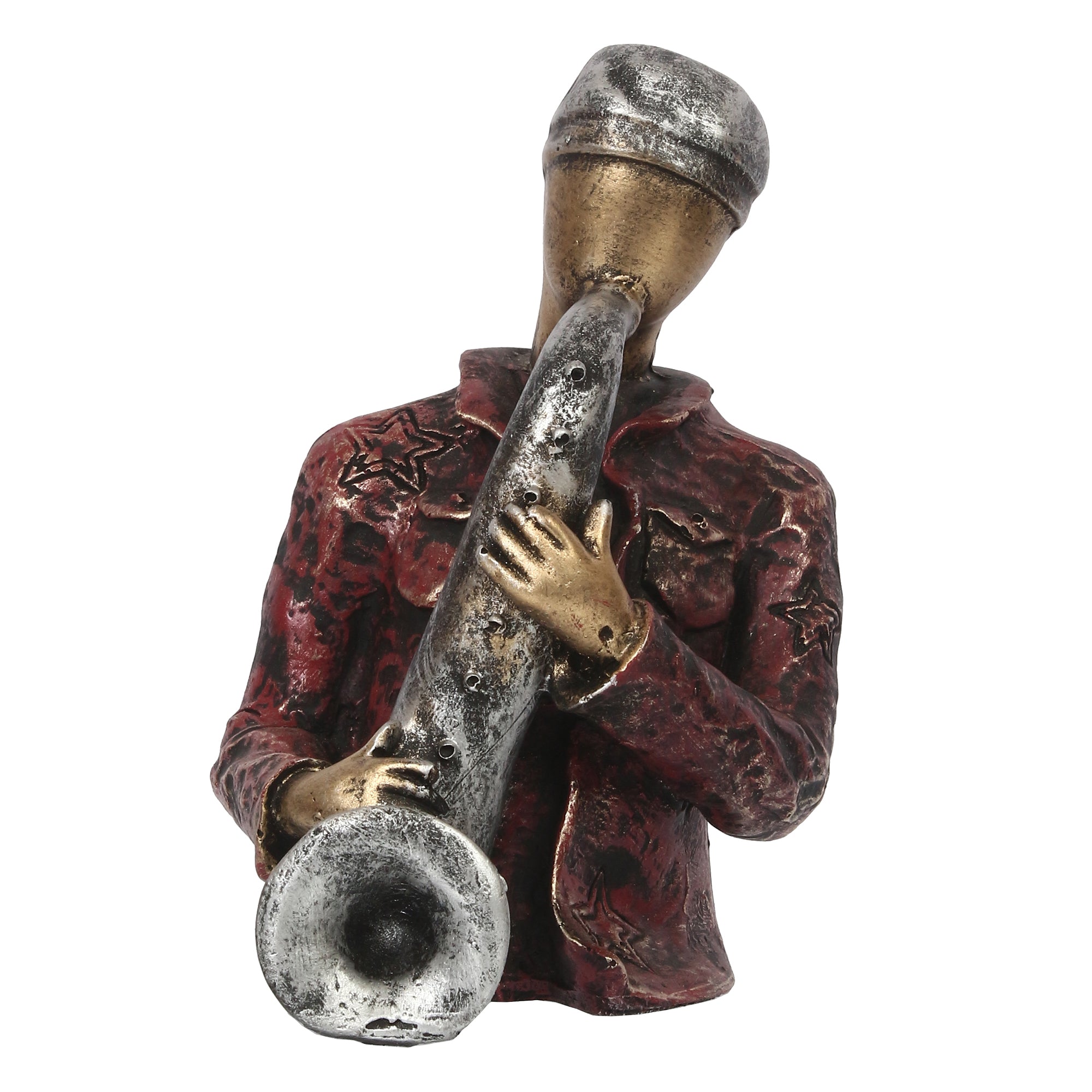 Musician Man Playing Trumpet Musical Instrument Human Figurine Decorative Showpiece Kafalo