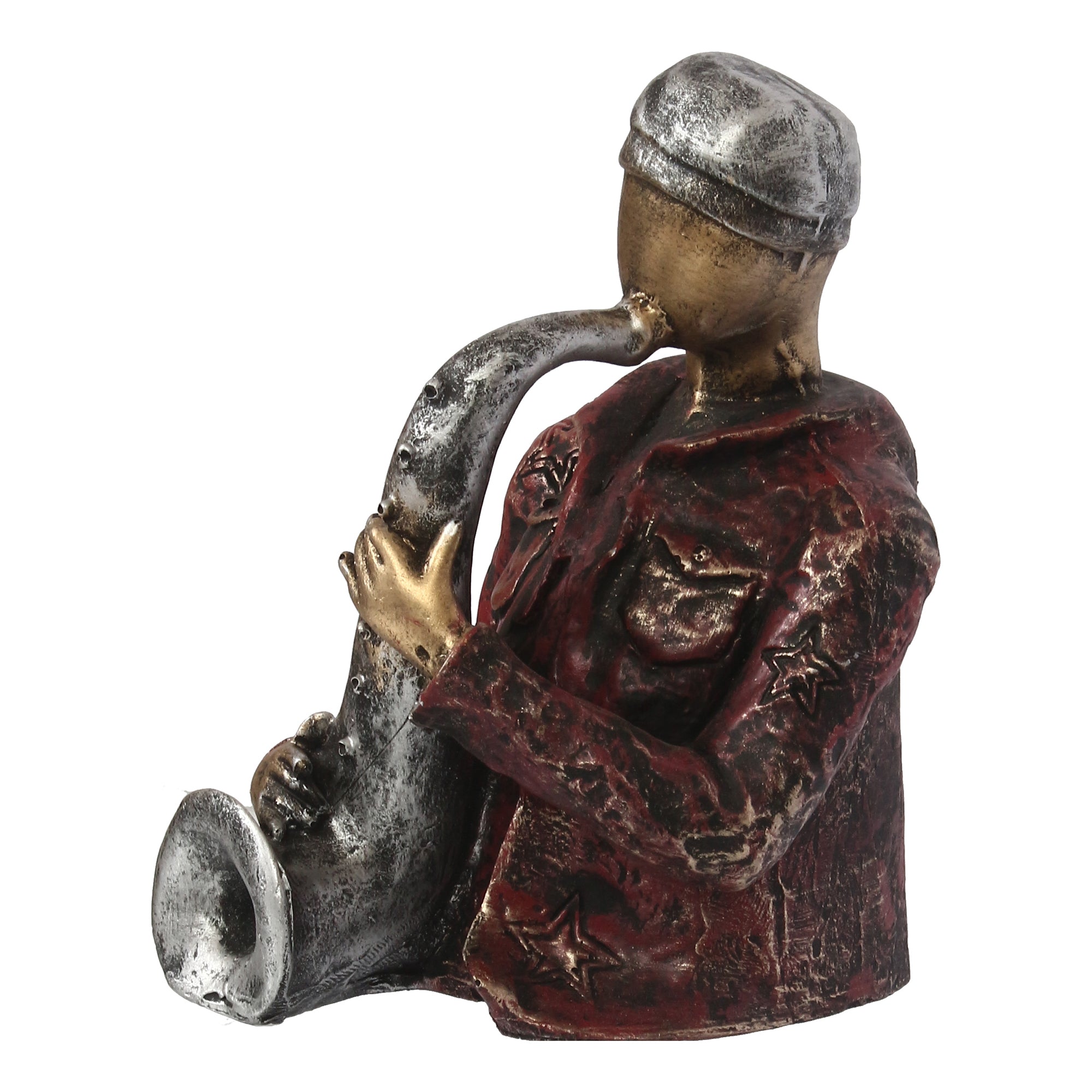 Musician Man Playing Trumpet Musical Instrument Human Figurine Decorative Showpiece Kafalo