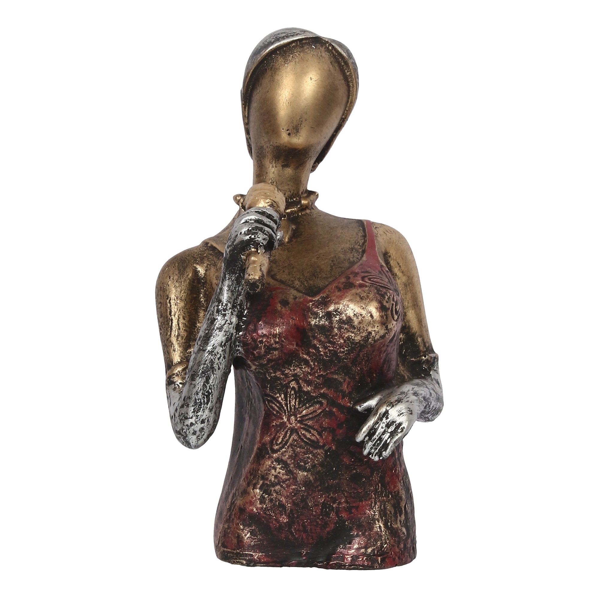 Polyresin Singing Women Statue Handcrafted Human Figurine Decorative Showpiece Kafalo