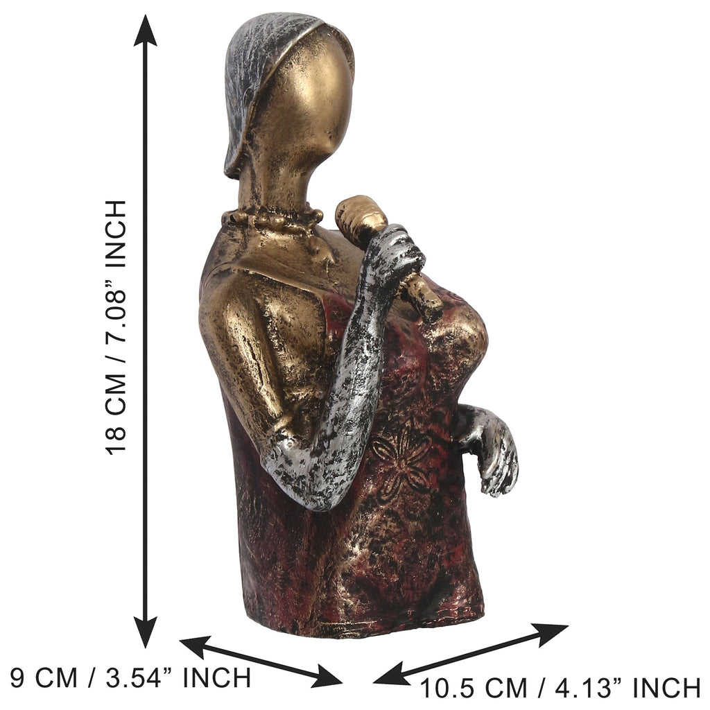 Polyresin Singing Women Statue Handcrafted Human Figurine Decorative Showpiece Kafalo