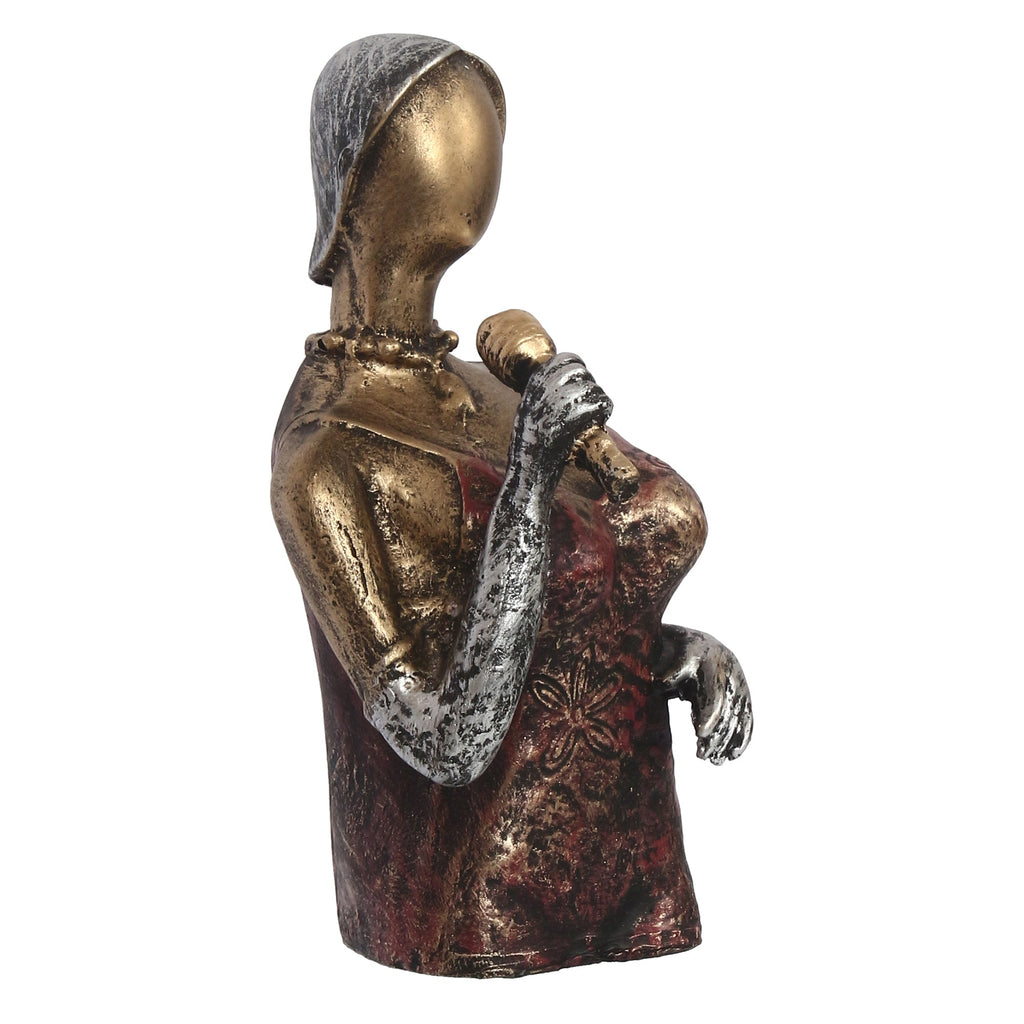 Polyresin Singing Women Statue Handcrafted Human Figurine Decorative Showpiece Kafalo