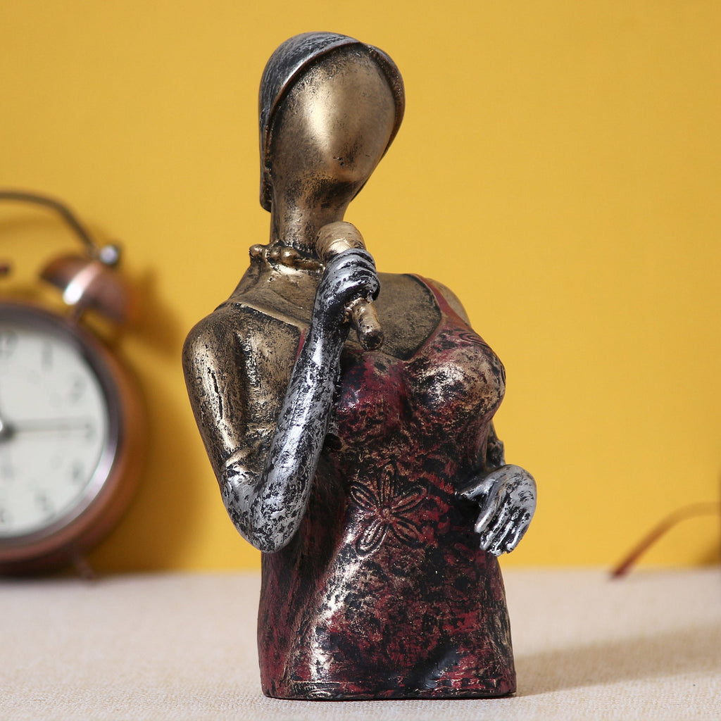 Polyresin Singing Women Statue Handcrafted Human Figurine Decorative Showpiece Kafalo