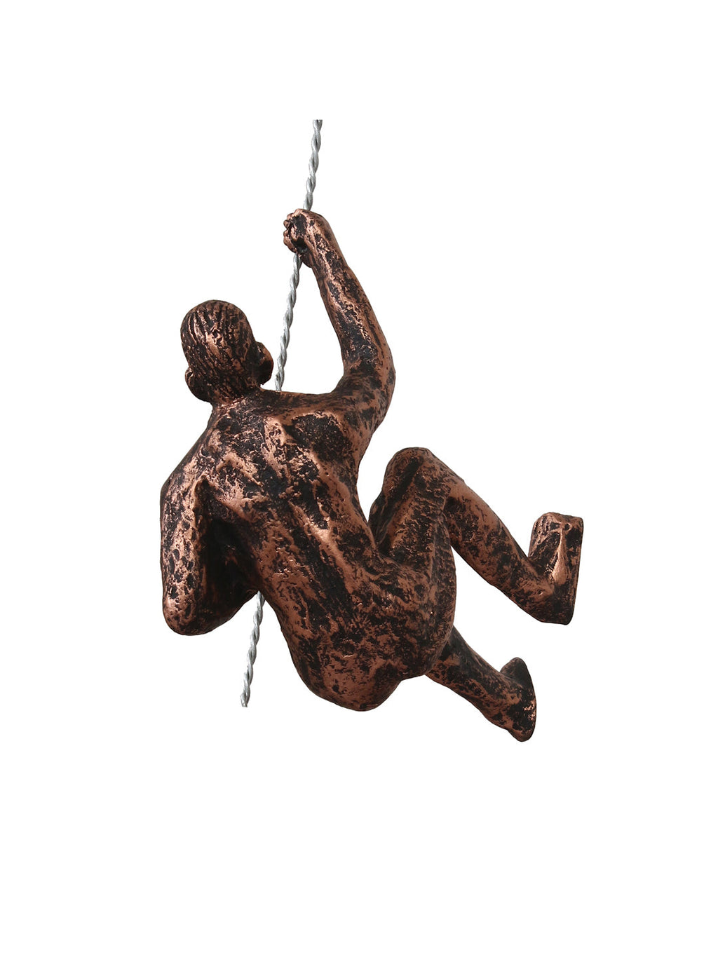 Brown Polyresin Climbing Man Wall Hanging Statue