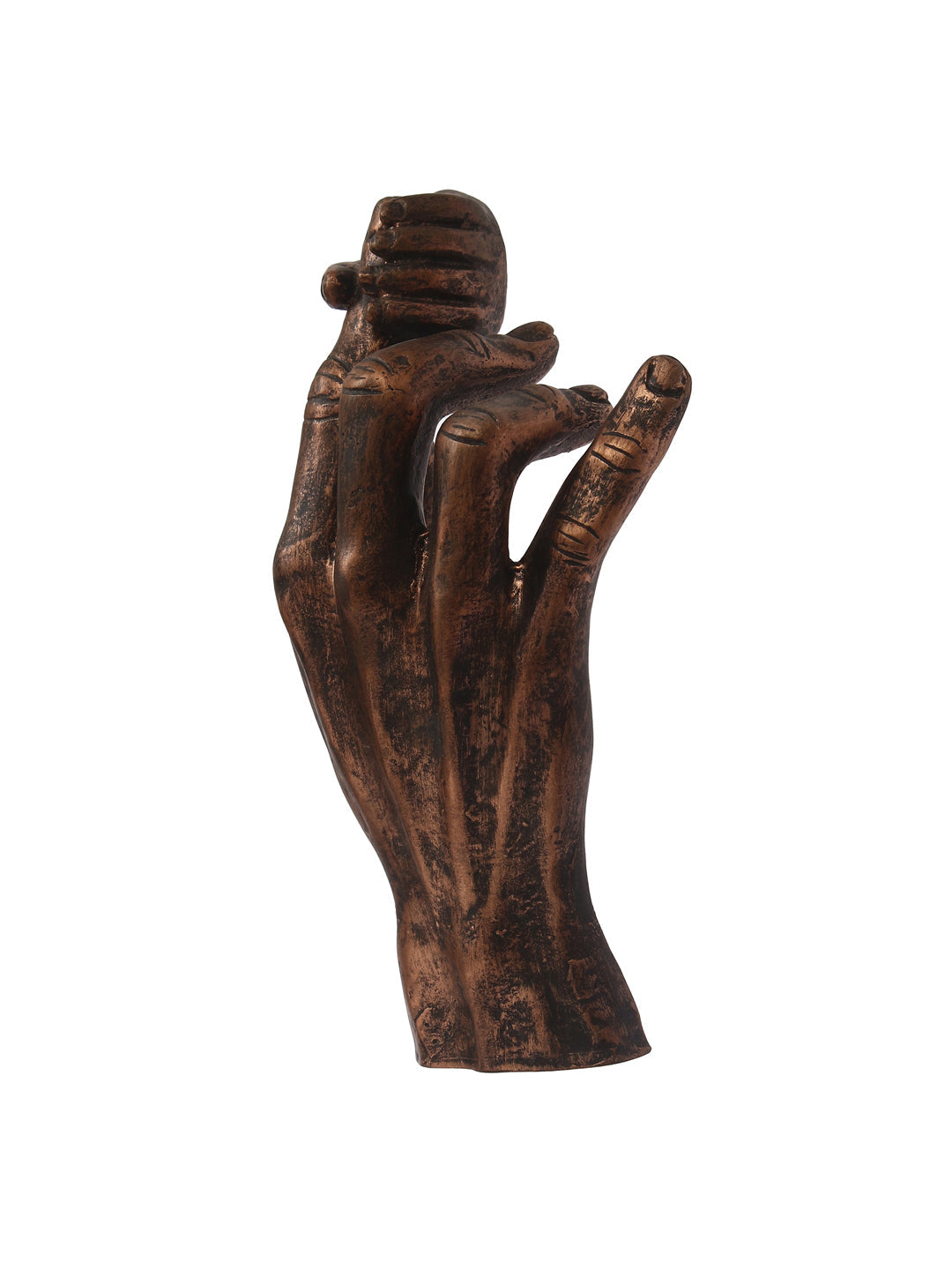 Brown Polyresin Baby Hand Holding Father's Finger Decorative Wall Hanging Figurine Kafalo