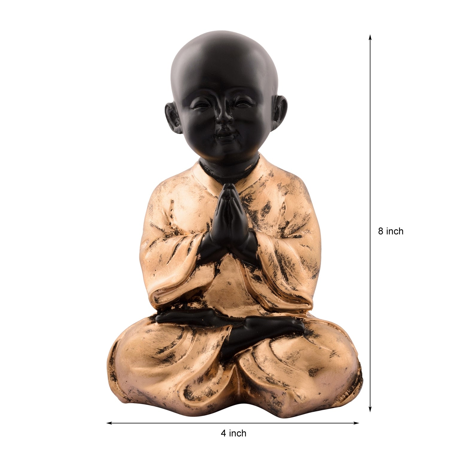 Polyresin Praying Child Monk Figurine Kafalo