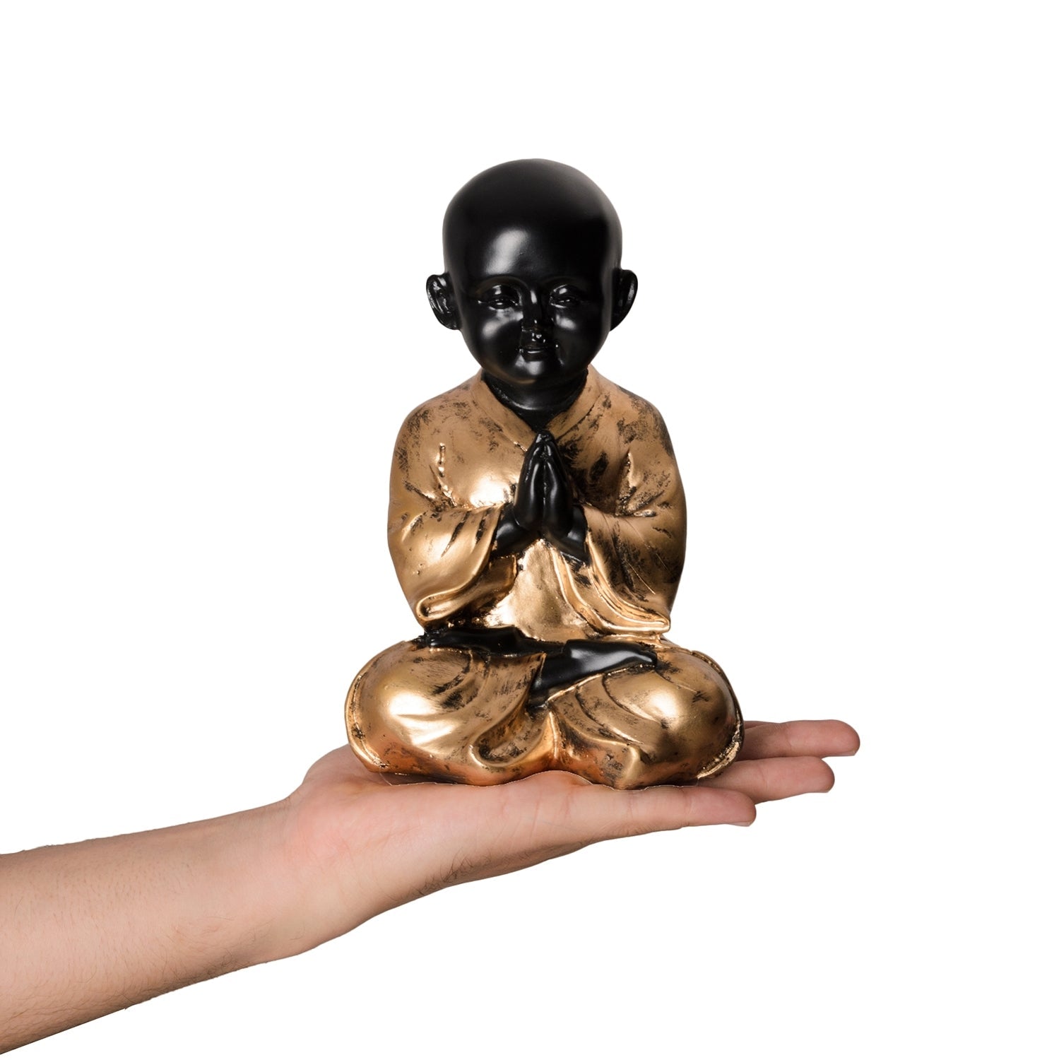Polyresin Praying Child Monk Figurine Kafalo