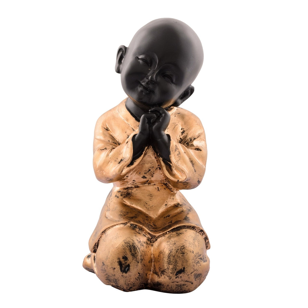Polyresin Golden Child Monk Figurine Kafalo