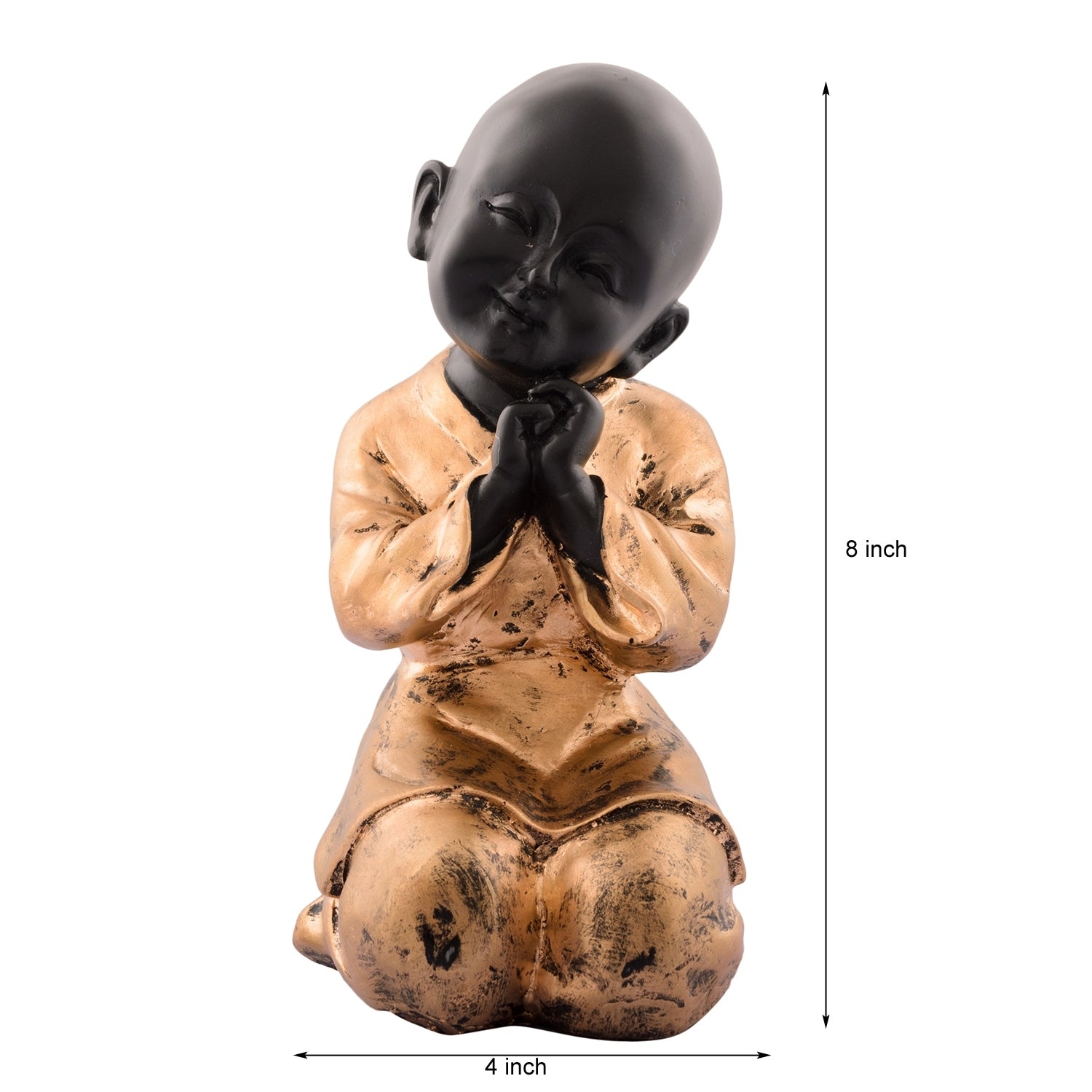 Polyresin Golden Child Monk Figurine Kafalo