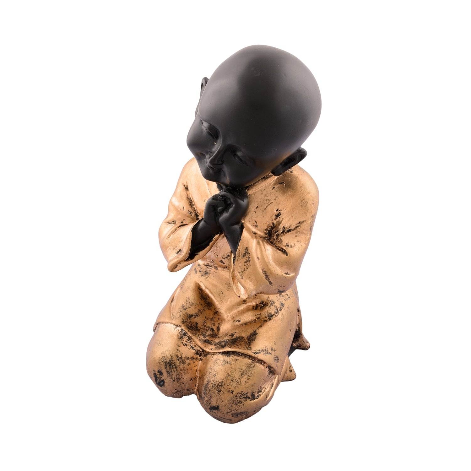 Polyresin Golden Child Monk Figurine Kafalo
