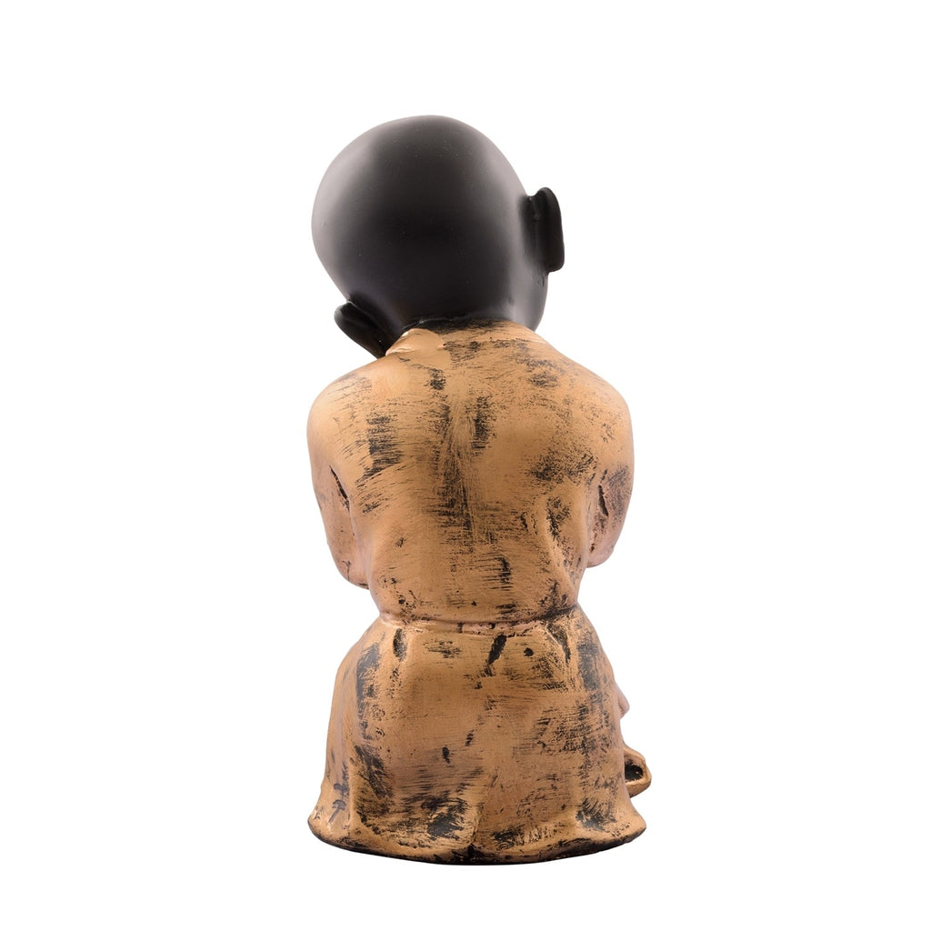 Polyresin Golden Child Monk Figurine Kafalo