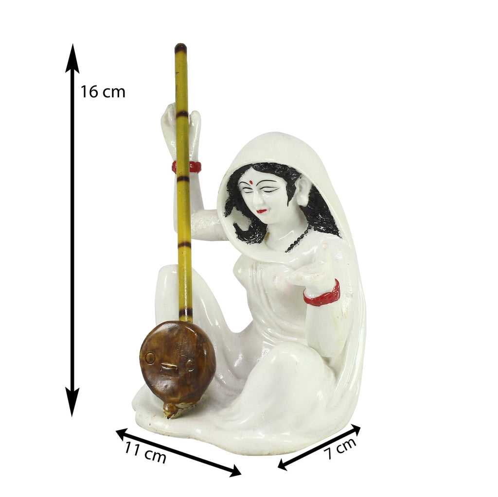 Meerabai playing Musical Instrument Showpiece Kafalo