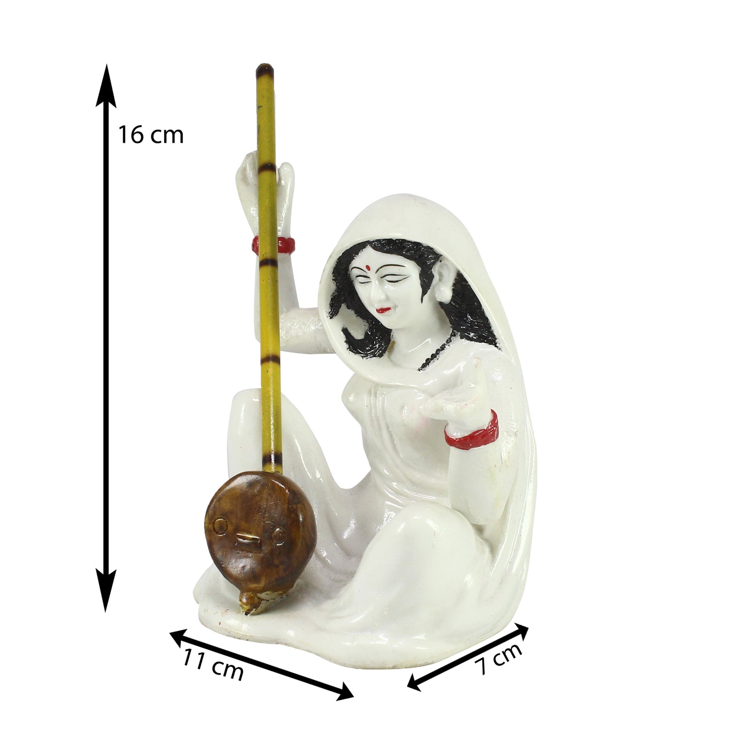 Meerabai playing Musical Instrument Showpiece Kafalo