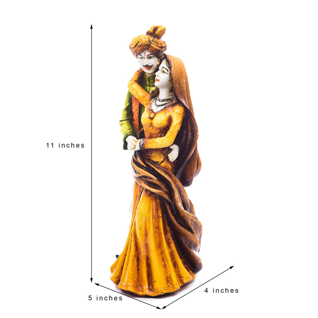 Handicraft Showpiece Home Decor Rajasthani Man and Women Statue Decorative Gift Kafalo