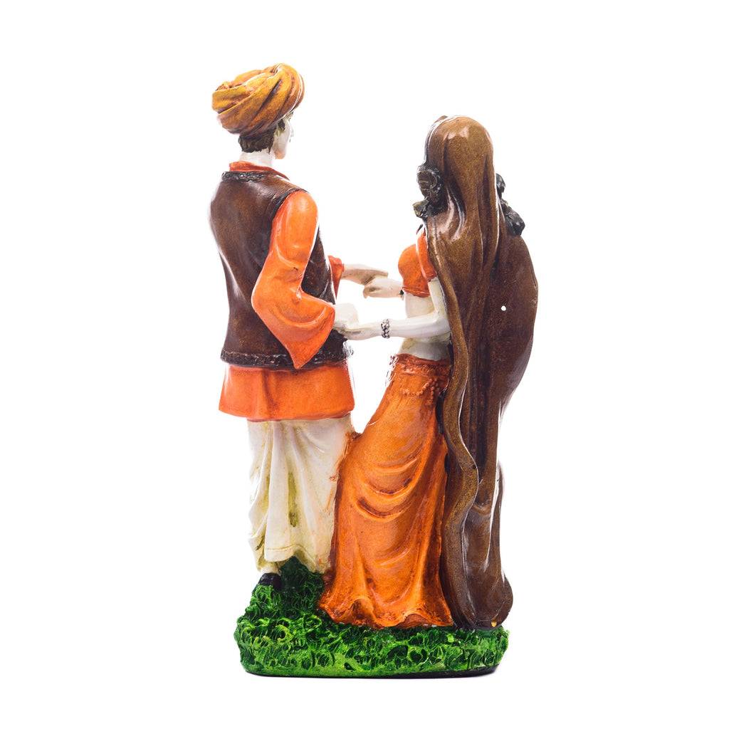 Polyresin Rajasthani Man And Women Statue Decorative Human Figurines Home Decor Showpiece Kafalo