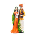 Polyresin Rajasthani Man And Women Statue Handcrafted Human Figurines Decorative Showpiece Kafalo
