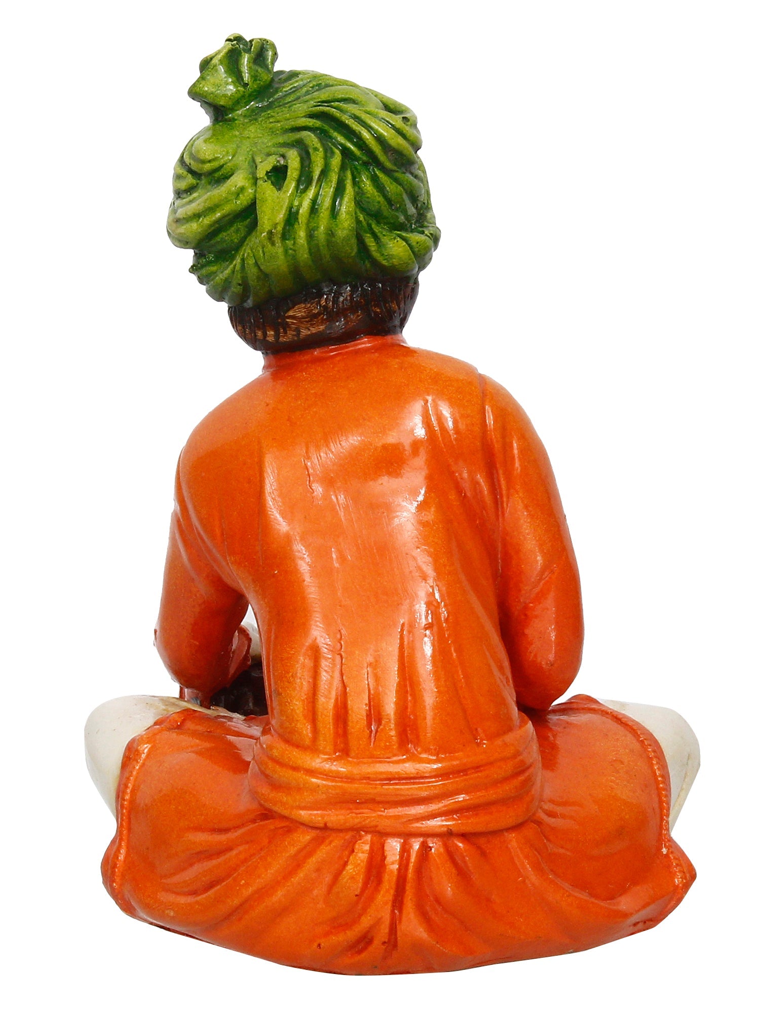 7.5 Inch Rajasthani Men Musician Playing Harmonium Handcrafted Decorative Polyresin Showpiece Kafalo