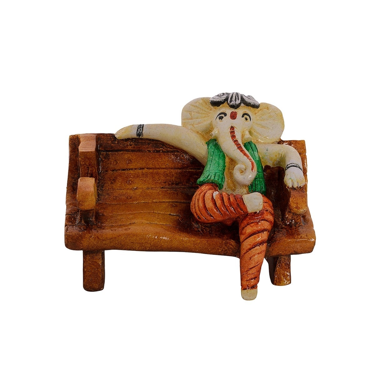 Polyresin Lord Ganesha in McDonald Style Visiting Card Holder Kafalo