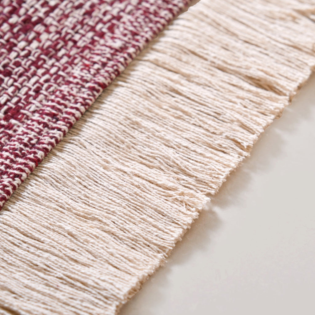Crossweave Cotton Anti Slip Floor Mat Magenta 96x53cm Nestasia