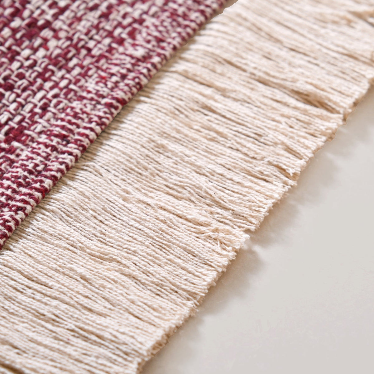 Crossweave Cotton Anti Slip Floor Mat Magenta 96x53cm Nestasia