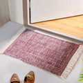 Crossweave Cotton Anti Slip Floor Mat Magenta 96x53cm Nestasia
