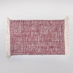 Crossweave Cotton Anti Slip Floor Mat Magenta 96x53cm Nestasia