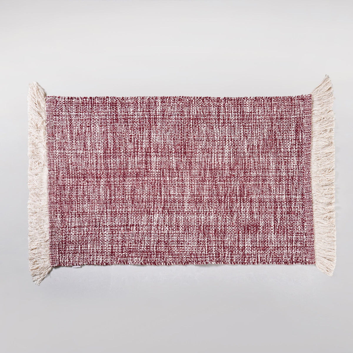 Crossweave Cotton Anti Slip Floor Mat Magenta 96x53cm Nestasia