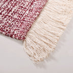 Crossweave Cotton Anti Slip Floor Mat Magenta 96x53cm Nestasia