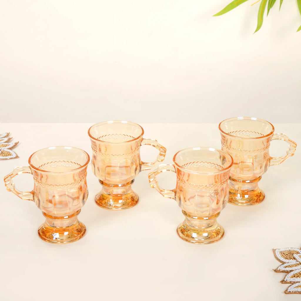 Golden Glass Gift Hamper Set of 4 Nestasia