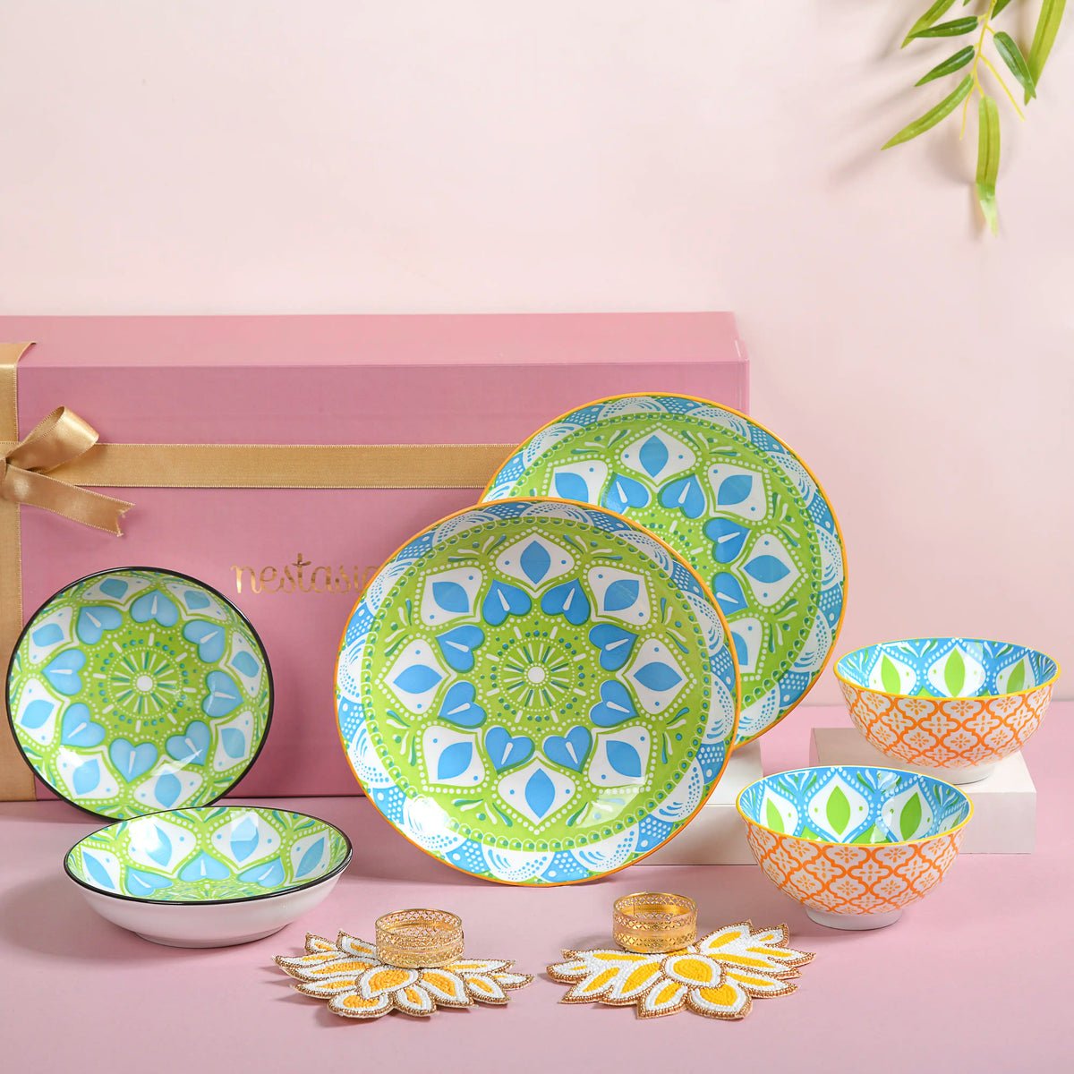 Mandala Tableware Gift Set of 7 Nestasia