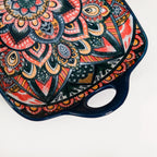 Mandala Melange Long Platter Dish Blue Nestasia