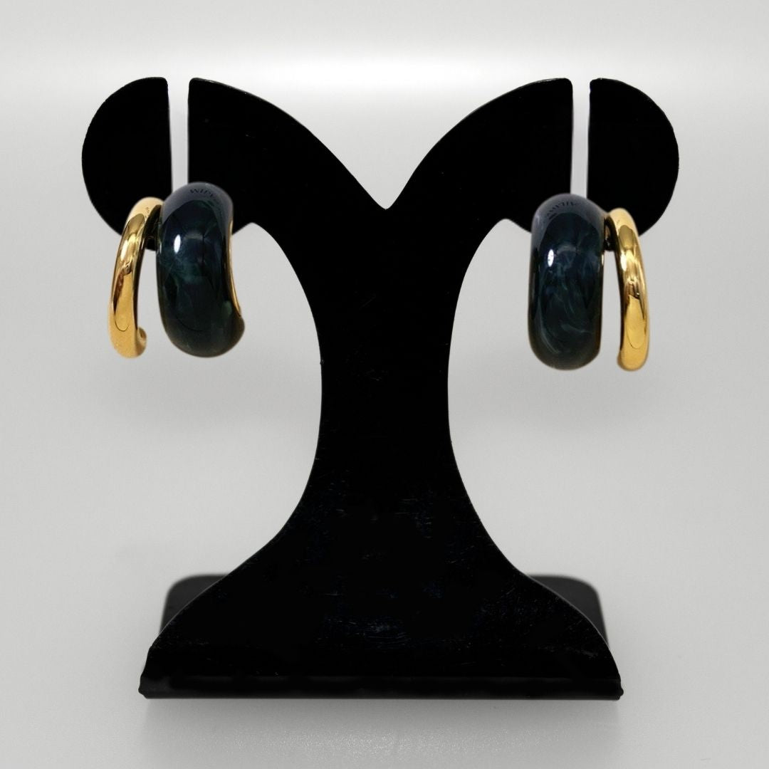 Marble Double Huggies Black Nestasia